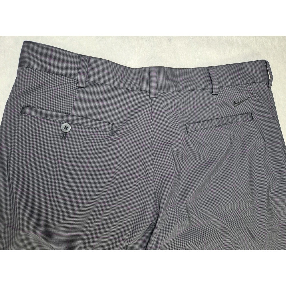 Nike Golf Tartan Plaid Tour Performance Dri Fit Pants Mens 34x30 Gray Athleisure - Picture 4 of 9